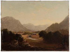 FROST Francis Shedd 1825-1902,Train in a New England Mountain Valley,1855,Brunk Auctions 2016-07-08