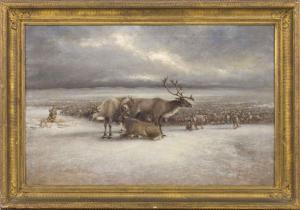 FROST George Albert 1843-1907,Arctic caribou,1895,Eldred's US 2016-08-03