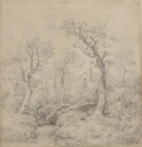 FROST George 1754-1821,house seen through trees,Ewbank Auctions GB 2022-09-22
