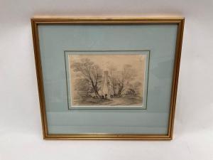 FROST George 1754-1821,Suffolk farmhouse with trees,TW Gaze GB 2022-08-23