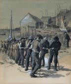 FROST Sr. Arthur Burdett,Hauling in the Boat (Cape Breton Sailors),1885,Swann Galleries 2017-06-15