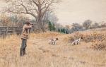 FROST Sr. Arthur Burdett 1851-1928,Quail - A Covey Rise,1895,Copley US 2015-02-12