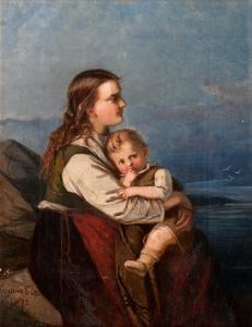 FROSTRERUS Alexandra 1837-1916,MOTHER AND CHILD,1875,Bukowskis SE 2011-05-25