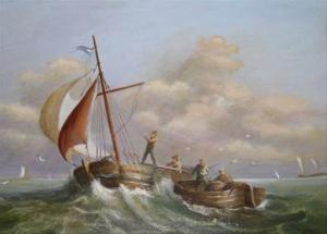 FRY WILLIAM ELLERTON 1846-1930,Lobster fishing in a squall,1918,Dreweatt-Neate GB 2010-04-15