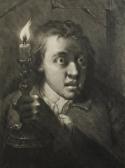 FRY William Thomas 1789-1843,Study of a Young Man with a Candle,Adams IE 2011-10-11