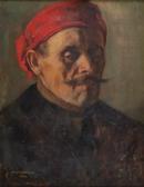 FRYDRYSIAK Bernard Tadeusz 1908-1970,"Głowa w czerwonym zawoju",1940,Desa Unicum PL 2011-12-15