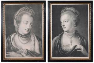 FRYE Thomas 1710-1762,Elizabeth Gunning, Duchess of Argyll and Maria Gun,Brunk Auctions 2021-10-22