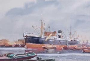 FRYER Wilfred Moody,The Temple Inn, unloading tanker, Surrey Docks,Lacy Scott & Knight 2022-03-18