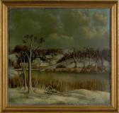 FUCHS Heinz 1886-1961,Winter landscape of Marburg Germany,Pook & Pook US 2008-03-21