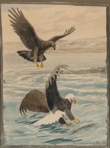 FUERTES Louis Agassiz 1874-1927,Eagles Fishing,William Doyle US 2023-05-03