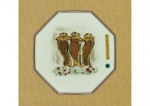 FUJIMOTO Yoshimichi,three monkeys in white glaze,Mainichi Auction JP 2022-06-04