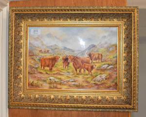 FULLER DAVID,highland cattle in a landscape,Tennant's GB 2023-01-06