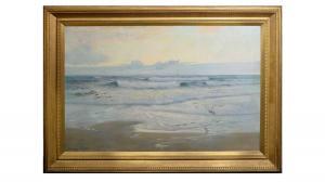 FULLER Edmund G 1858-1940,Golden Hour Sunset and Seashore,1897,Anderson & Garland GB 2023-07-19