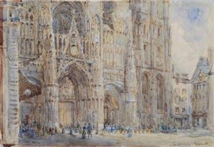 FULLEYLOVE John 1845-1908,La Cattedrale di Rouen,1873,Galleria Pananti Casa d'Aste IT 2022-07-20