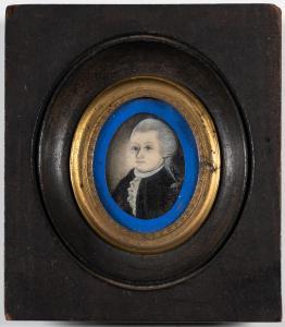 FULTON Robert 1765-1815,Miniature Portrait of a Man in a Black Jacket,Skinner US 2022-08-13