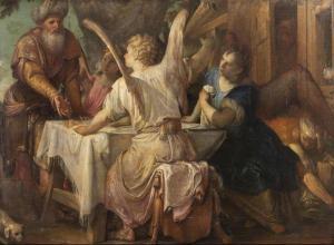 FUMIANI Giovanni Antonio 1643-1710,Abraham et les trois anges,Dogny Auction CH 2020-11-24
