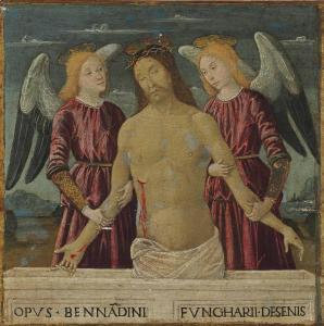 FUNGAI Bernardino 1460-1516,Christ supported by two angels,Christie's GB 2013-01-31