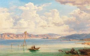 FUNK Heinrich 1807-1877,Fishermen on Lake Como,Palais Dorotheum AT 2022-12-12