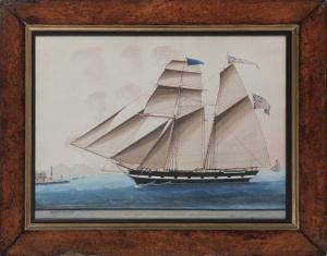 FUNNO Michele 1830-1865,SHIP PORTRAIT,Garth's US 2020-07-18