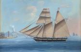 FUNNO Michele,The topsail schooner  
Mary 
 of Brixham entering ,1842,Christie's 2007-05-16
