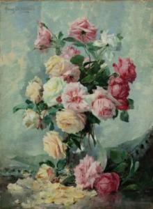 FURCY DE LAVAULT Albert Tibule 1847-1915,Still Life of Roses,Neal Auction Company US 2022-01-29