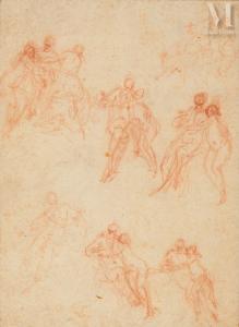 FURINI Francesco 1603-1646,Feuille d\’études recto-verso,Millon & Associés FR 2023-11-23