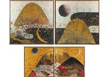 FURUKAWA Michiyasu,Sun and Moon landscape,Mainichi Auction JP 2018-02-09