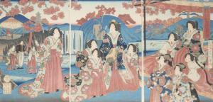 FUSATANE Utagawa 1849-1870,MOMIJI GOYURAN NO ZU,1879,Hargesheimer Kunstauktionen DE 2022-12-08