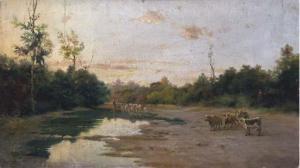 FUSQUETZ 1800-1800,Paesaggio con armenti e Roma sullo sfondo,Christie's GB 2005-11-28