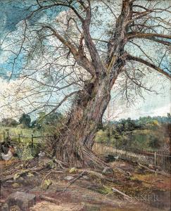 Fussell Charles Lewis 1840-1909,Majestic Tree with Chickens,Skinner US 2017-07-21