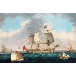 FUSSLI,A FRIGATE 'HOVE TO' IN THREE POSITIONS OFF THE COA,Sotheby's GB 2005-01-26