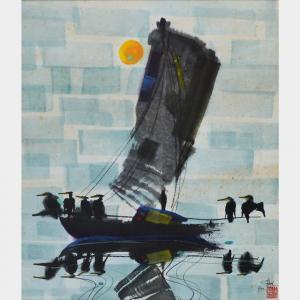 FUYUAN LI 1942,Cormorants on the Wait,1996,33auction SG 2023-04-30