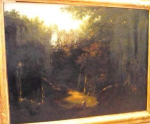GéRARD Edouar 1845-1876,Personnages dans la forêt de Fontainebleau.,Oger-Camper FR 2009-12-11