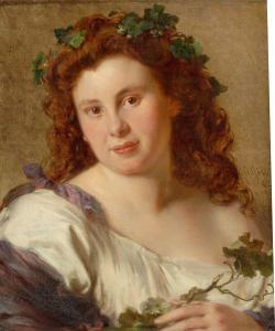 GÖBEL Angilbert Wunibald 1821-1882,Bacchantin,1862,Villa Grisebach DE 2020-12-02