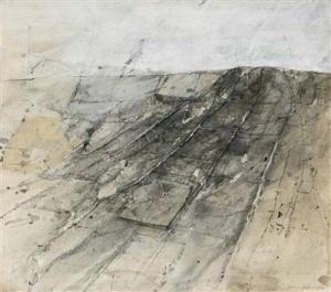 GÖBEL Heinz 1947-2013,Gefurchte Landschaft,1980,Palais Dorotheum AT 2021-06-01