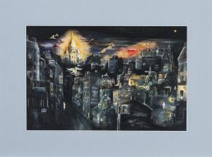 GüNTHER Strupp 1912-1996,Andenken zu Paris Montmartre bei Nacht,1962,Zeller DE 2020-11-26