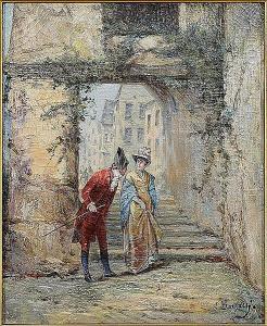 G.L. borgelli 1800-1800,A Gentleman Greeting a Lady,Susanin's US 2017-05-24