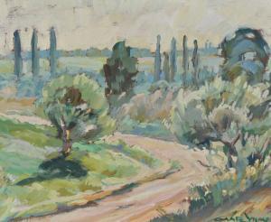 GAáR Vilmos 1892-1963,Impressionist landscape,Burstow and Hewett GB 2011-03-23