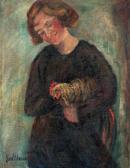 GAAL B Emma,Girl with a cock,20th century,Nagyhazi galeria HU 2021-02-24