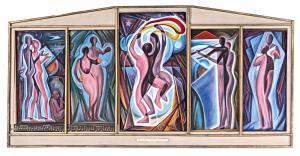 GAAL ENDRE Gyulai 1904,Dance, music, rhythm,1973,Nagyhazi galeria HU 2017-05-30