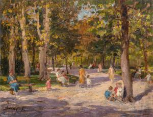 GAAL Ferenc 1891-1956,In a park,Nagyhazi galeria HU 2023-12-12