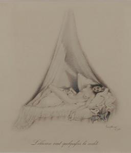 GAAL Margit 1898,Erotische Darstellung eines schlafenden Mädchens,1920,Zeller DE 2012-12-06