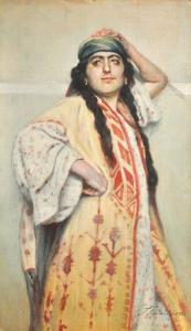 GABAEV G,Portrait de jeune fille,1915,Desbenoit-Fierfort & Associes FR 2014-02-10