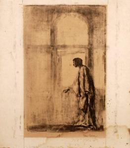 GABAIN Ethel 1883-1950,Figure at a Door,David Lay GB 2014-11-06