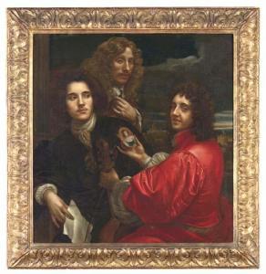 GABBIANI Antonio Domenico,Group portrait of three gentlemen, half-length, on,Christie's 2005-02-24