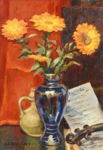 GABBIANI Giacomo 1900-1989,Composizione con vaso di fiori,1956,Meeting Art IT 2021-10-27