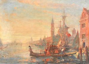 gabyzot 1900-1900,A Venetian Canal Scene,John Nicholson GB 2013-07-04