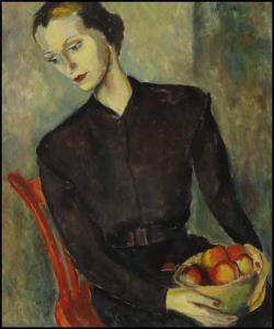 GADBOIS Louise 1896-1985,Femme au plateau de fruits,Heffel CA 2011-06-30