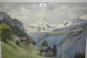 GADSBY James 1872-1875,extensive alpine scene,Lawrences of Bletchingley GB 2017-07-18