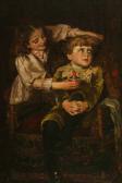 GADSBY William Hippon,two children in an interior, signed with initials ,Morphets 2007-06-07